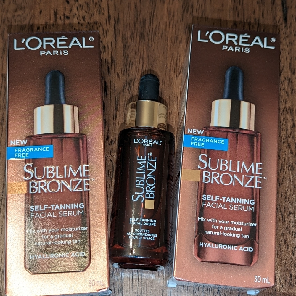 NIB [bundle of three] L'Oreal Sublime Bronze Self-Tanning Drops